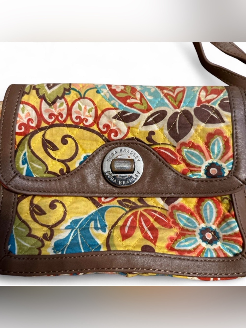 Vera Bradley Patricia Quilted Floral Crossbody Bag & Matching Wallet Set Retired - Picture 8 of 8